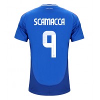 Italia Gianluca Scamacca #9 Hjemmedrakt EM 2024 Kortermet